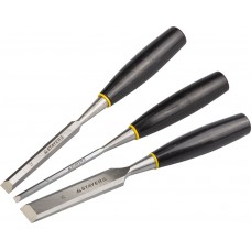 Набор STAYER 1820-H3  "STANDARD" Стамески "EURO" плоских с пластмассовой ручкой, 6/12/25, 3шт 